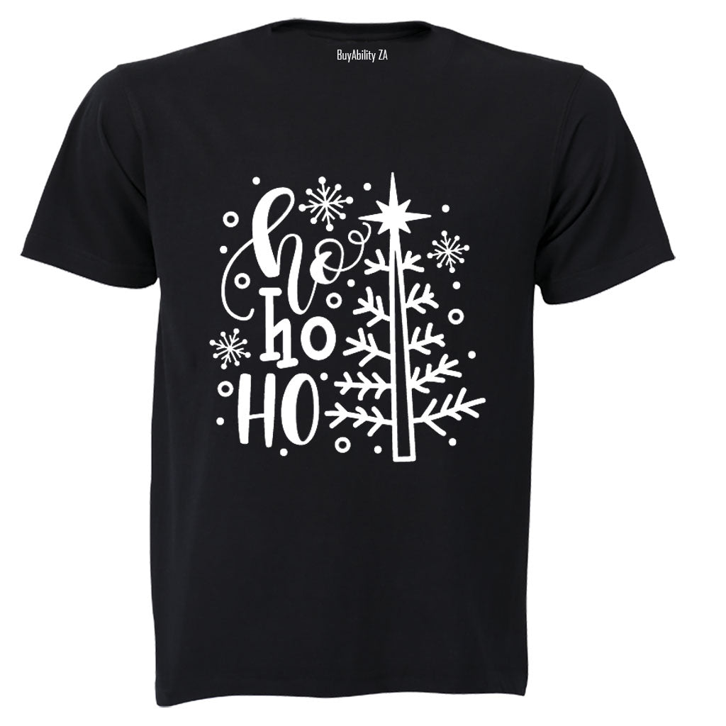 Ho Ho Ho - Christmas TREE - Adults - T-Shirt