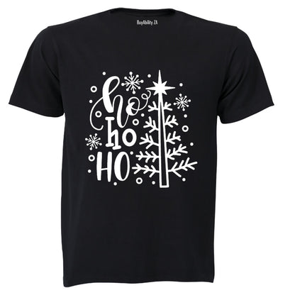 Ho Ho Ho - Christmas TREE - Adults - T-Shirt