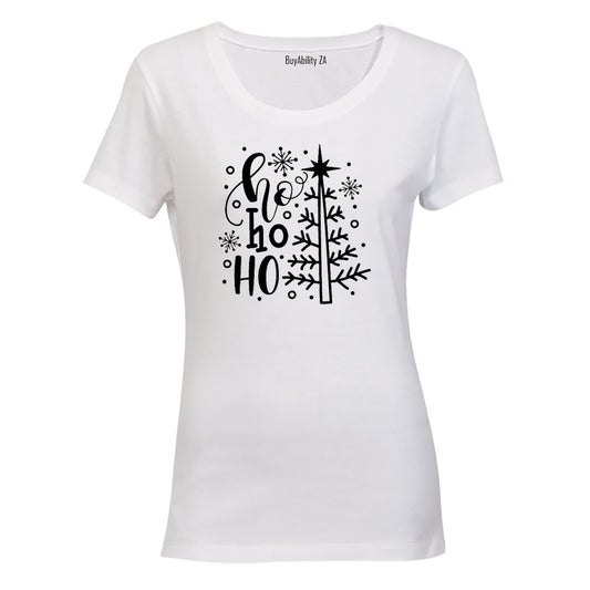 Ho Ho Ho - Christmas TREE - Ladies - T-Shirt