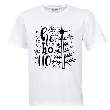 Ho Ho Ho - Christmas TREE - Adults - T-Shirt