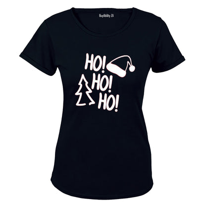 Ho Ho Ho - Christmas Tree - Ladies - T-Shirt