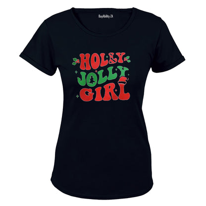 Holly Jolly Girl - Christmas - Ladies - T-Shirt - BuyAbility South Africa