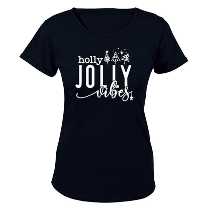 Holly Jolly Vibes - Christmas - Ladies - T-Shirt - BuyAbility South Africa