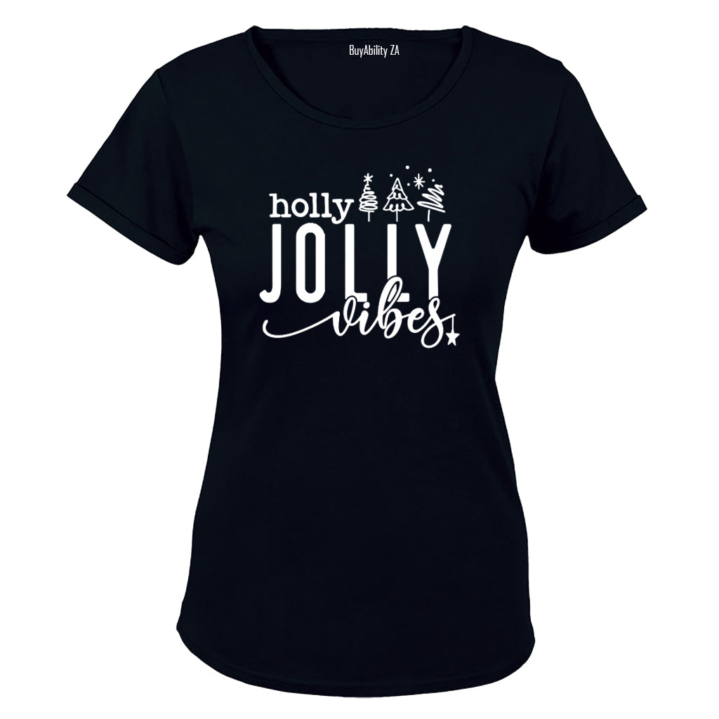 Holly Jolly Vibes - Christmas - Ladies - T-Shirt