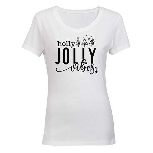 Holly Jolly Vibes - Christmas - Ladies - T-Shirt - BuyAbility South Africa