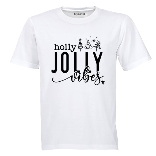 Holly Jolly Vibes - Christmas - Adults - T-Shirt