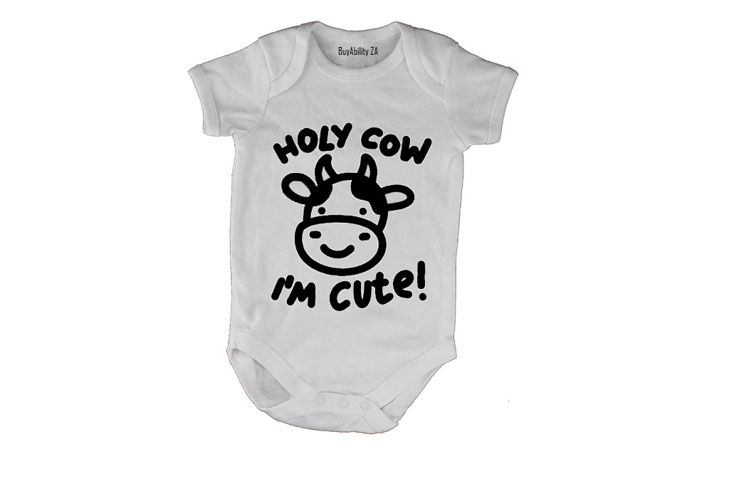 Holy Cow I'm Cute - Baby Grow - BuyAbility South Africa