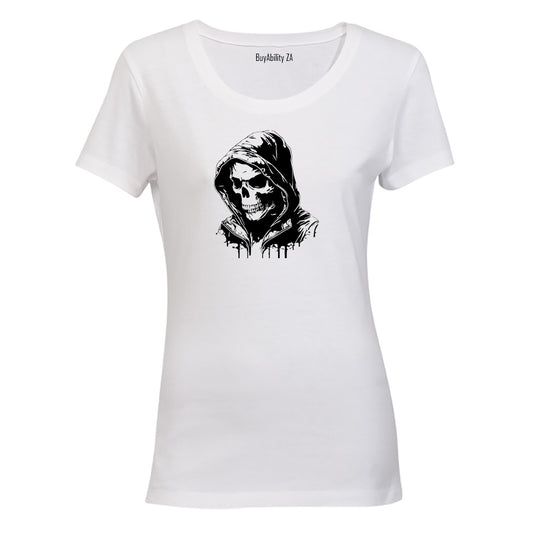 Hooded Skeleton - Ladies - T-Shirt