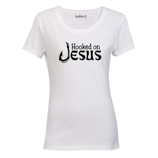 Hooked on Jesus - Ladies - T-Shirt