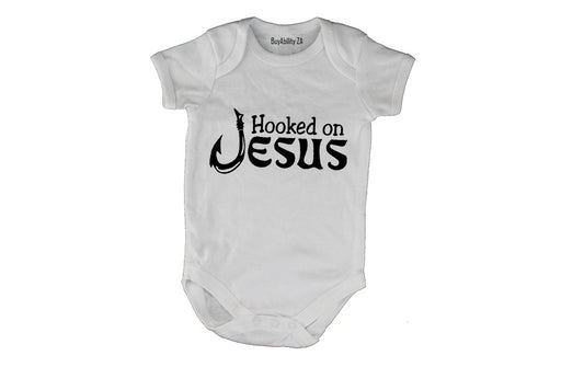 Hooked on Jesus - Baby Grow