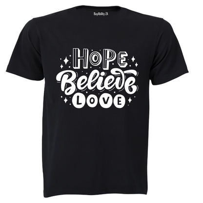 Hope. Believe. Love - Kids T-Shirt