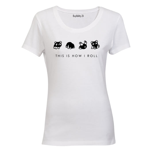 How I Roll - Panda - Ladies - T-Shirt