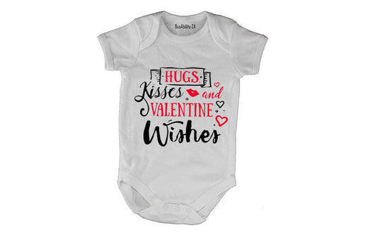 Hugs, Kisses & Valentine Wishes - Baby Grow