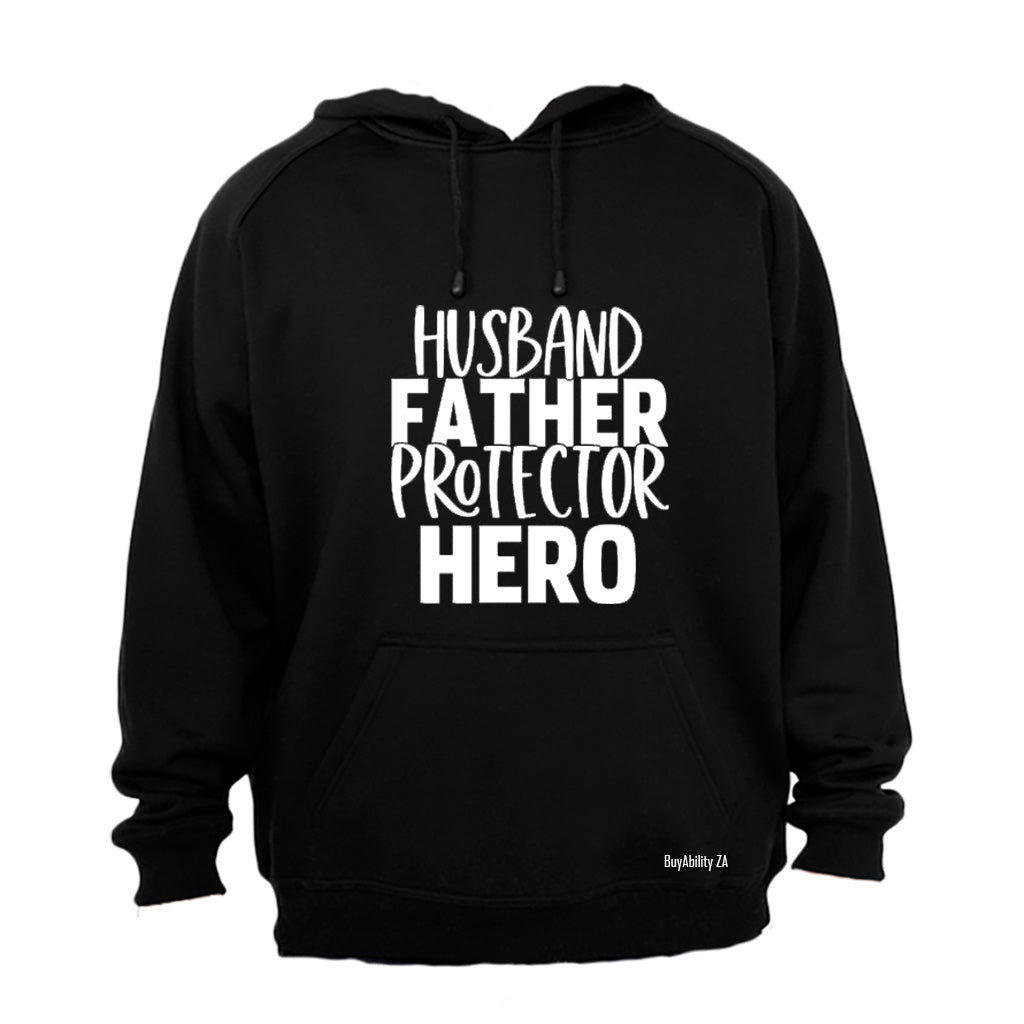 Husband Father Hero - Hoodie - BuyAbility South Africa