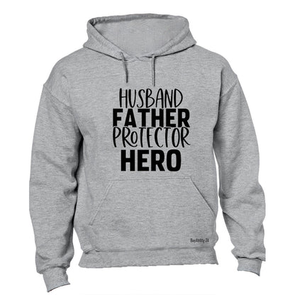 Husband Father Hero - Hoodie - BuyAbility South Africa