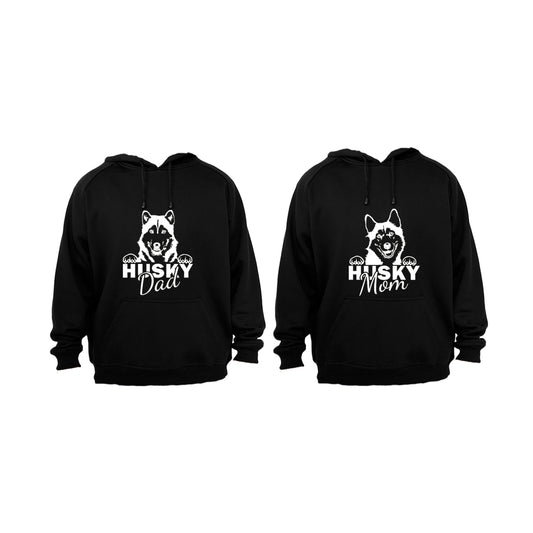 Husky Dad and Mom - Couples Hoodies (1 Set)
