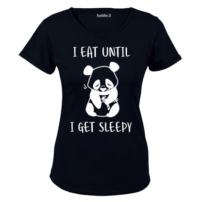 I Eat Until I Get Sleepy - Panda - Ladies - T-Shirt - BuyAbility