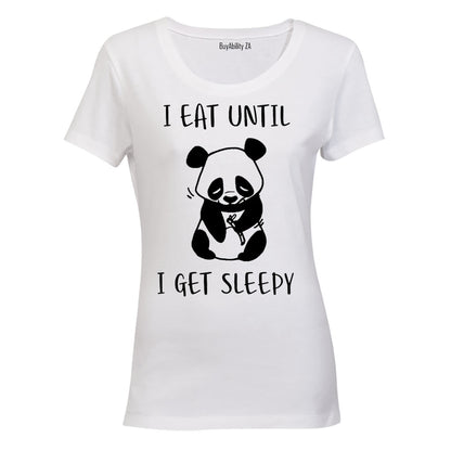 I Eat Until I Get Sleepy - Panda - Ladies - T-Shirt - BuyAbility