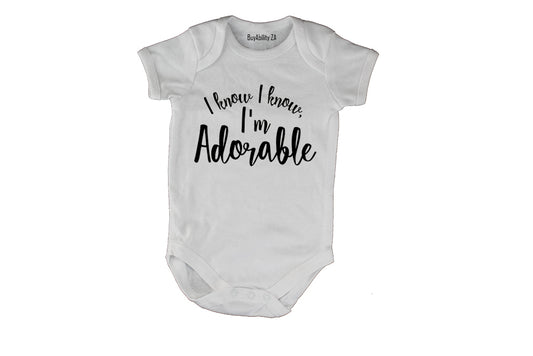 I Know I'm Adorable - Baby Grow - BuyAbility South Africa