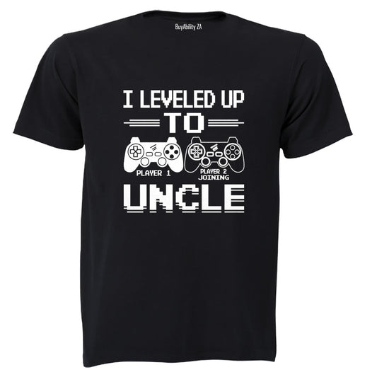 I Leveled Up To Uncle - Adults - T-Shirt