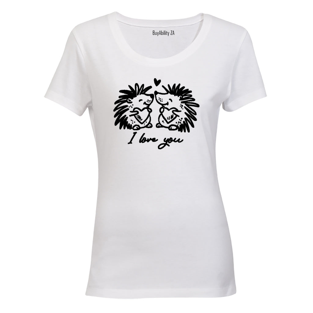 I Love You - Hedgehogs - Ladies - T-Shirt