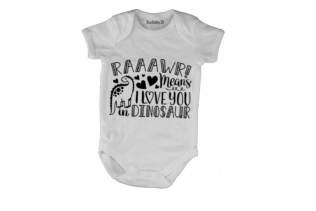 I Love You in Dinosaur - Baby Grow - BuyAbility South Africa
