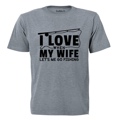 I Love My Wife - Fishing - Adults - T-Shirt - BuyAbility South Africa