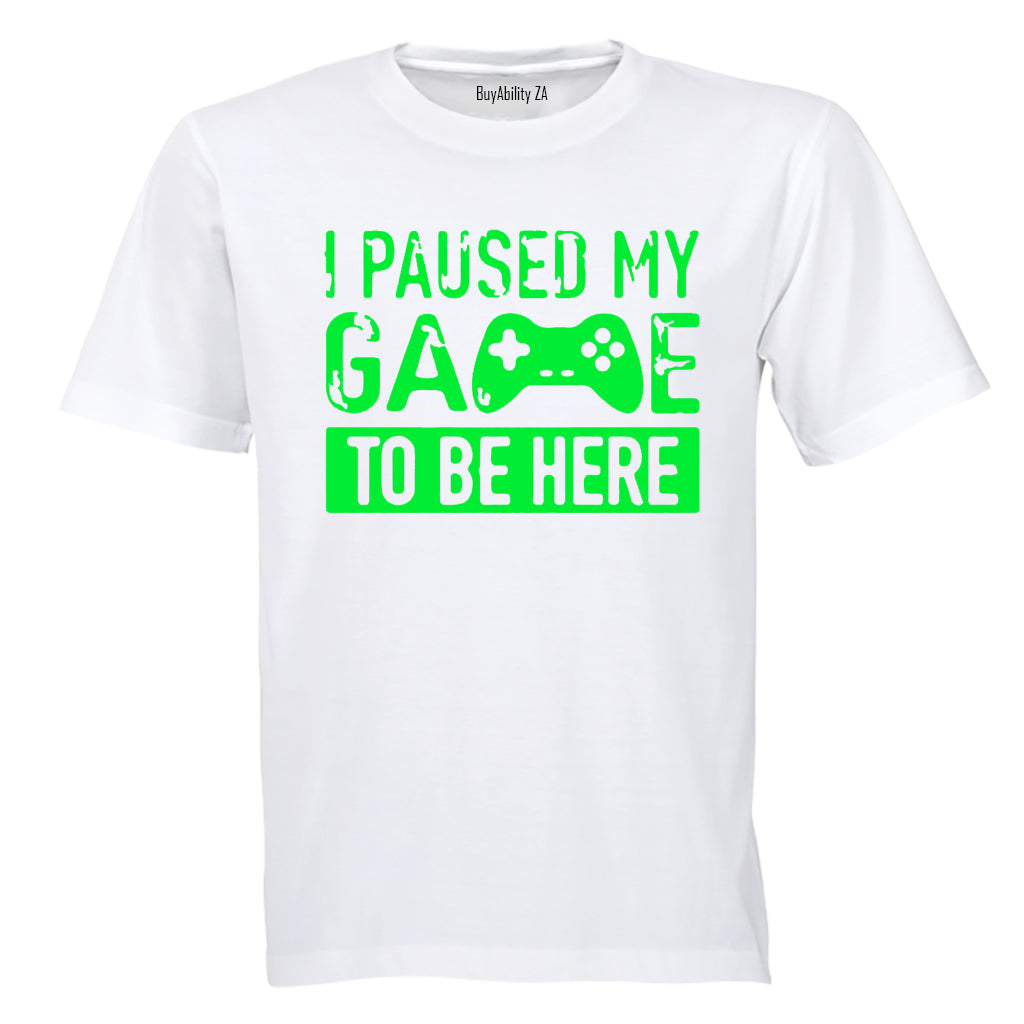 I Paused My Game - Luminous - Kids T-Shirt - BuyAbility South Africa