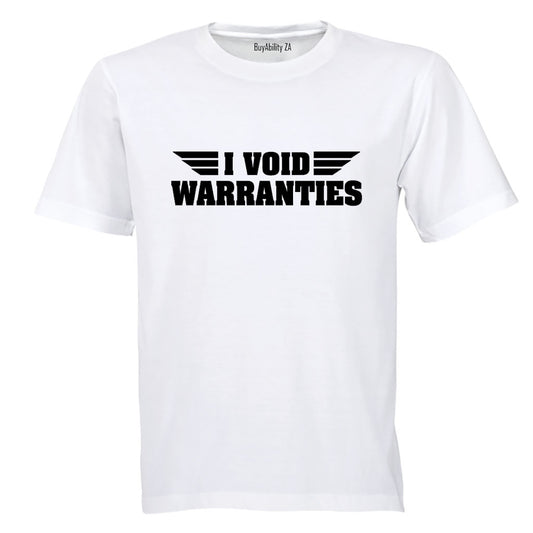 I Void Warranties - Adults - T-Shirt - BuyAbility