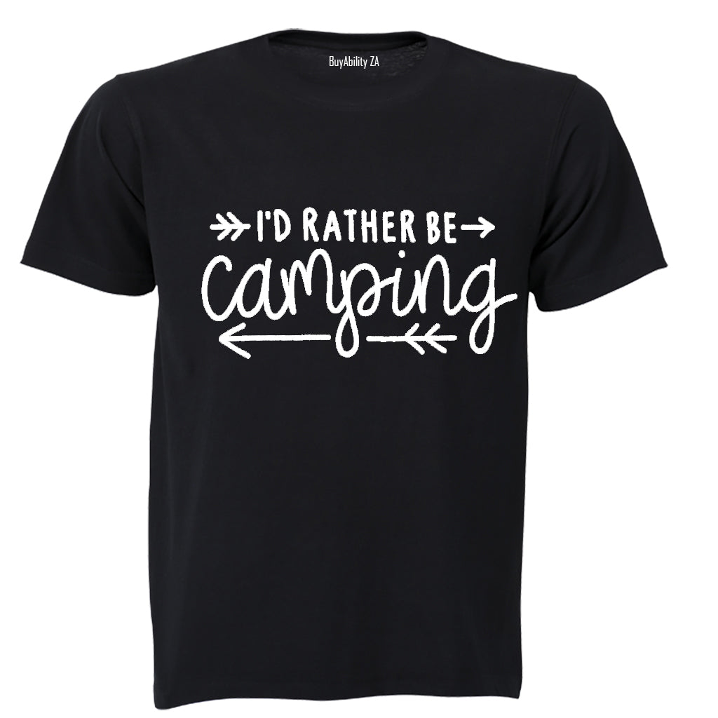 I' rather be camping - Kids T-Shirt