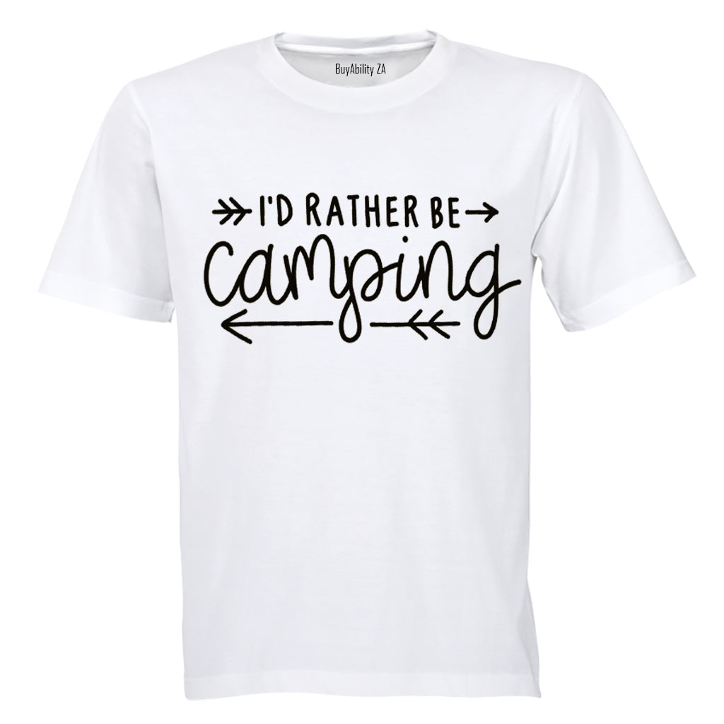 I' rather be camping - Kids T-Shirt