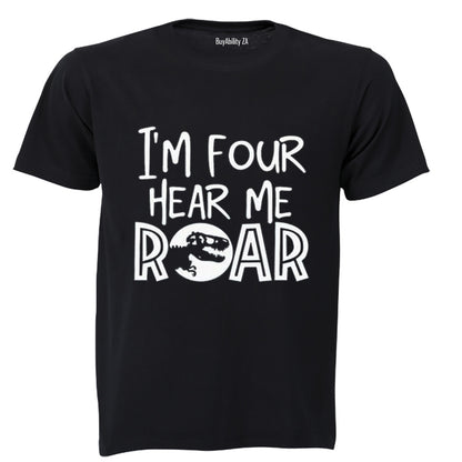 I'm FOUR - hear me Roar! - Kids T-Shirt - BuyAbility