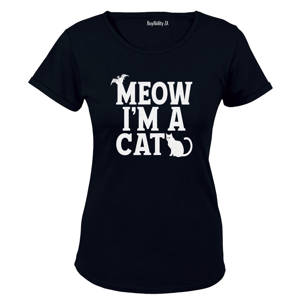 I'm A Cat - Halloween - Ladies - T-Shirt - BuyAbility