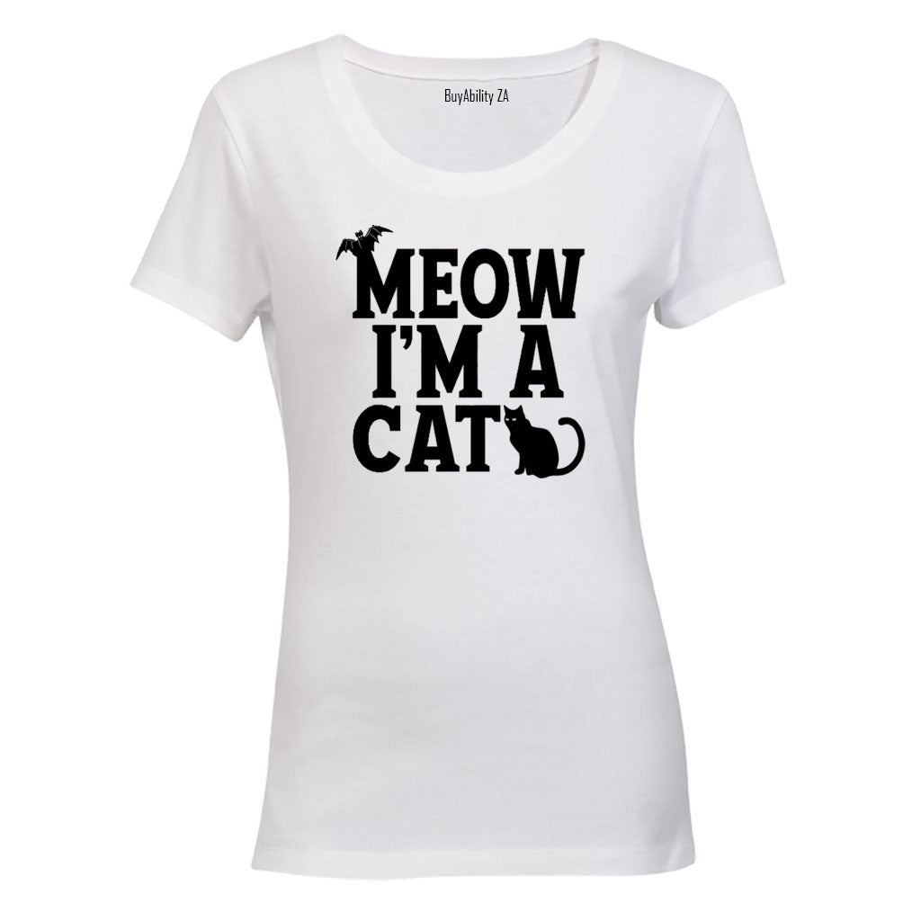 I'm A Cat - Halloween - Ladies - T-Shirt - BuyAbility