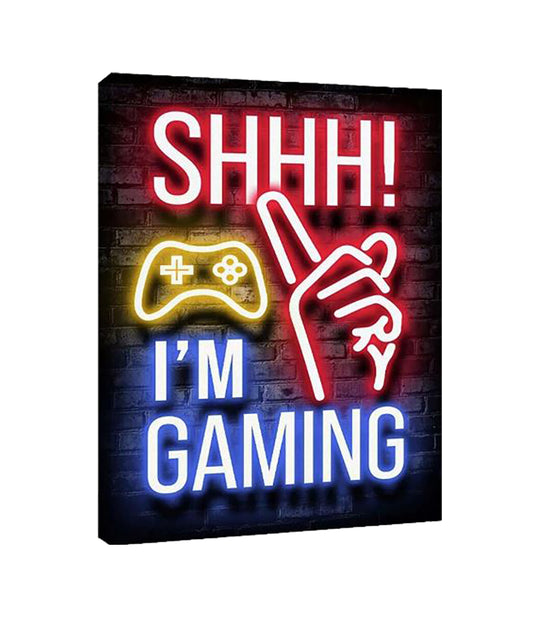 Shhh I'm Gaming - Neon Style Wall Art - BuyAbility
