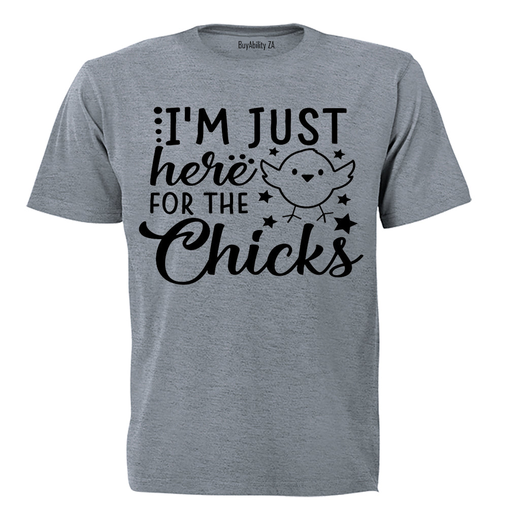 I'm Just Here for the Chicks - Kids T-Shirt