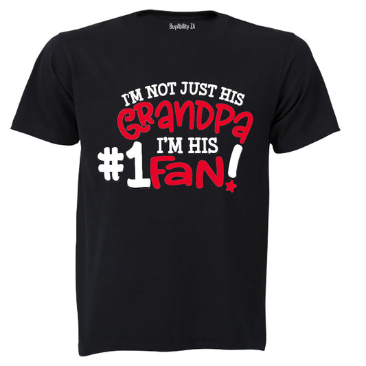 Im Not Just His Grandpa - #1 Fan - Adults - T-Shirt