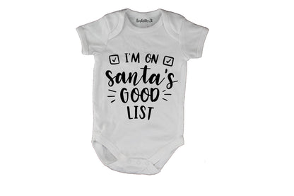 I'm on Santa's Good List - Christmas - Baby Grow