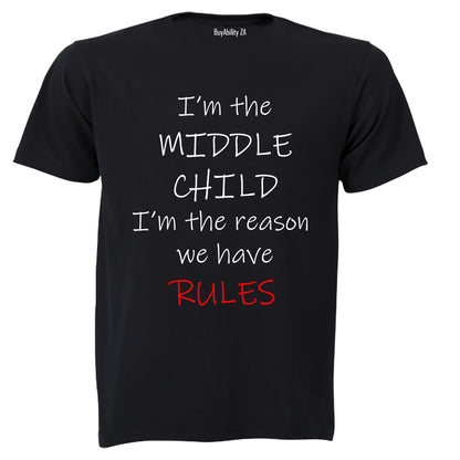 I'm The Middle Child - Rules - Kids T-Shirt - BuyAbility South Africa