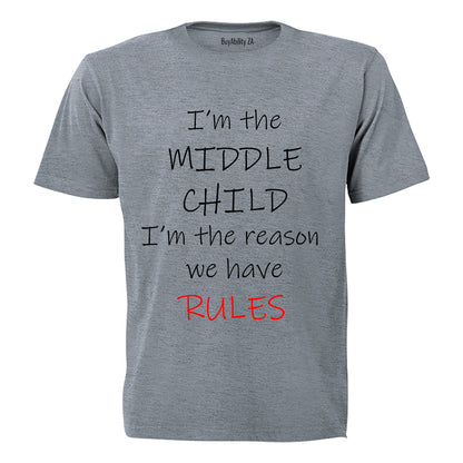 I'm The Middle Child - Rules - Kids T-Shirt - BuyAbility South Africa