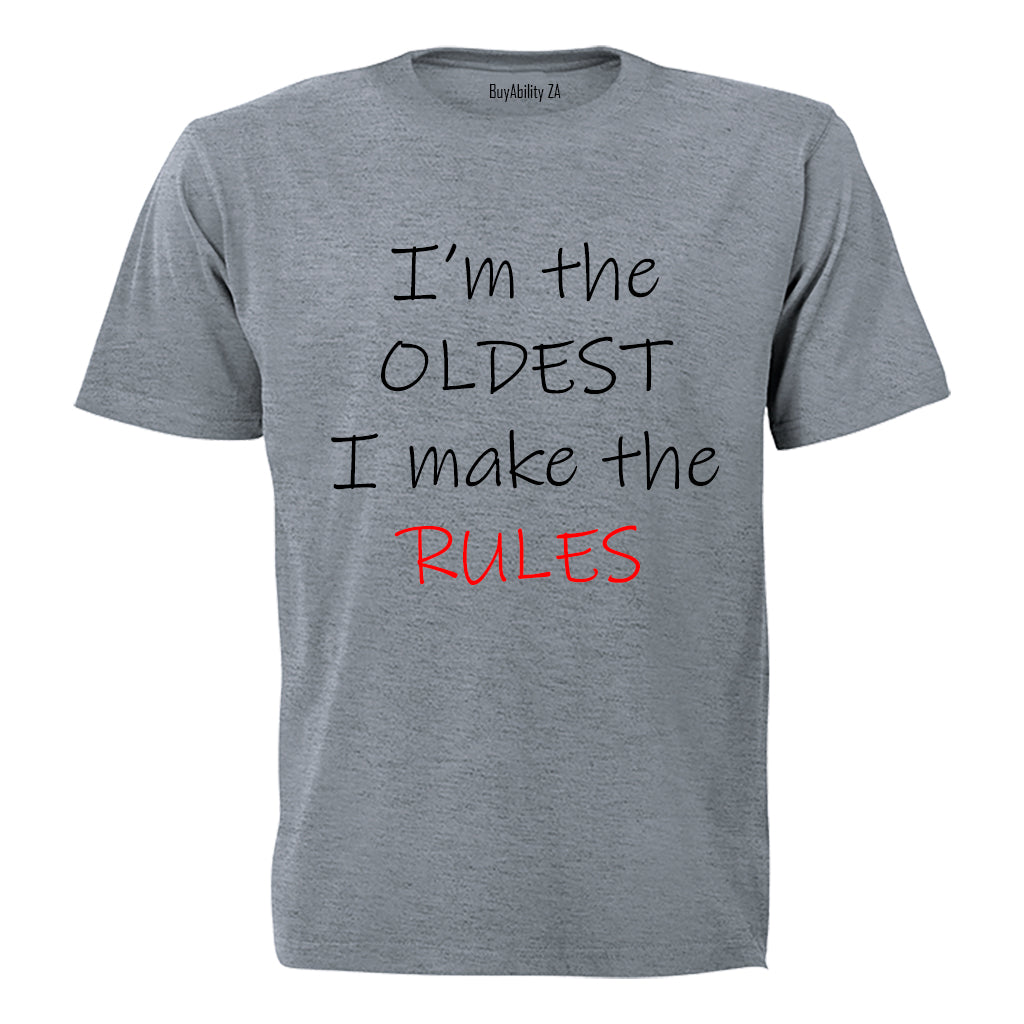 I'm The Oldest Child - Rules - Kids T-Shirt - BuyAbility South Africa