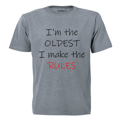 I'm The Oldest Child - Rules - Kids T-Shirt - BuyAbility South Africa
