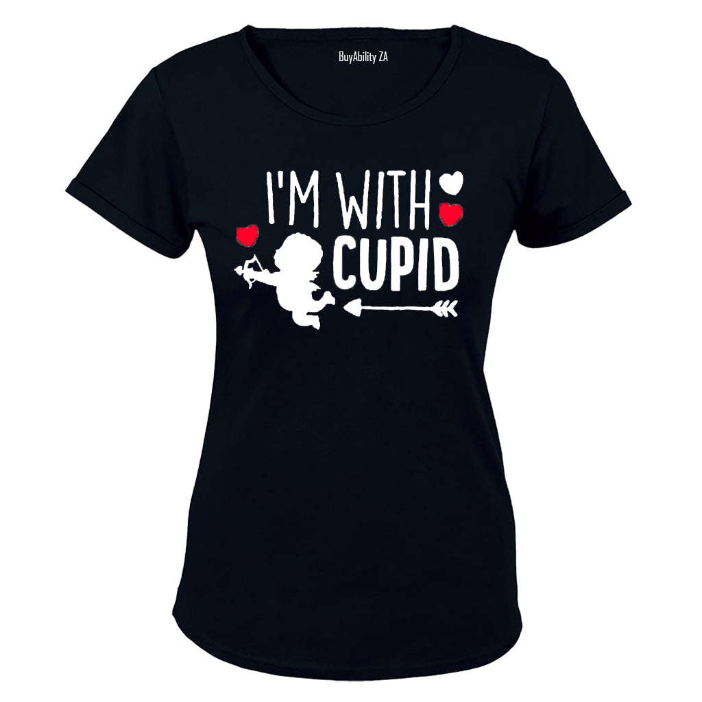 I'm With Cupid - Valentine Inspired - Ladies - T-Shirt