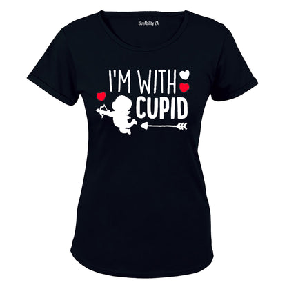 I'm With Cupid - Valentine Inspired - Ladies - T-Shirt