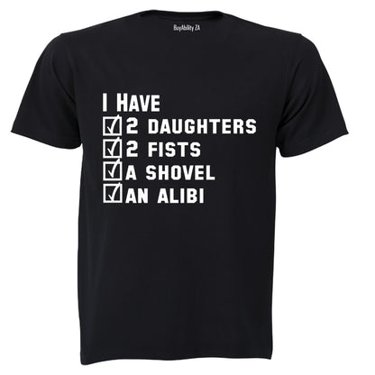 I Have An Alibi - Adults - T-Shirt