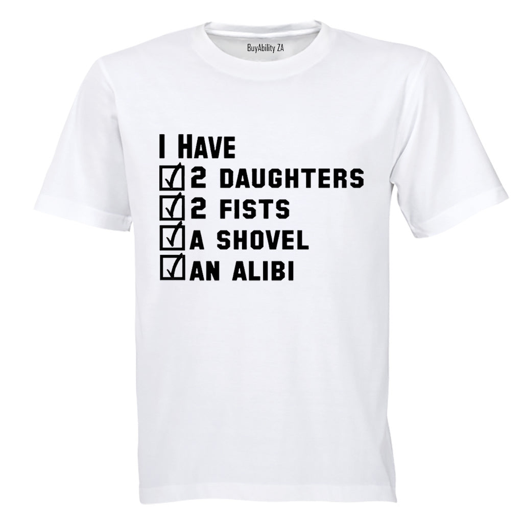 I Have An Alibi - Adults - T-Shirt
