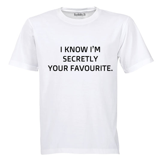 I know I'm secretly your Favourite! - Adults - T-Shirt