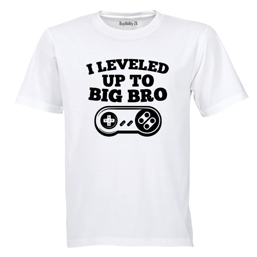 I Leveled Up To Big Bro - Kids T-Shirt - BuyAbility South Africa