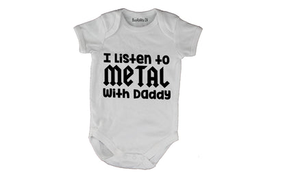 I Listen to Metal with Daddy - Baby Grow