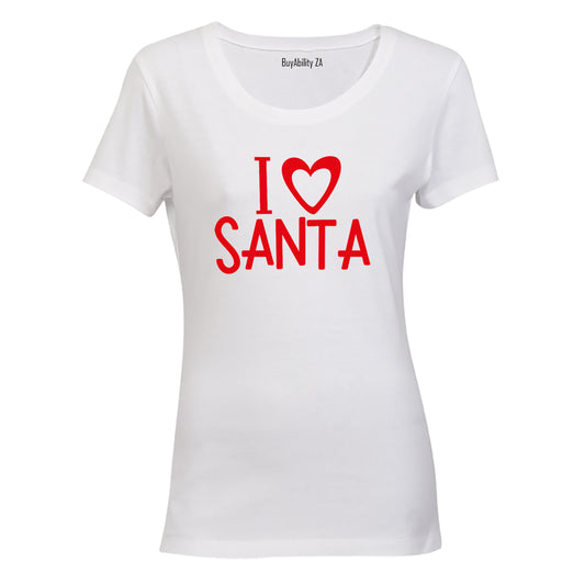 I Love Santa - Christmas - Ladies - T-Shirt